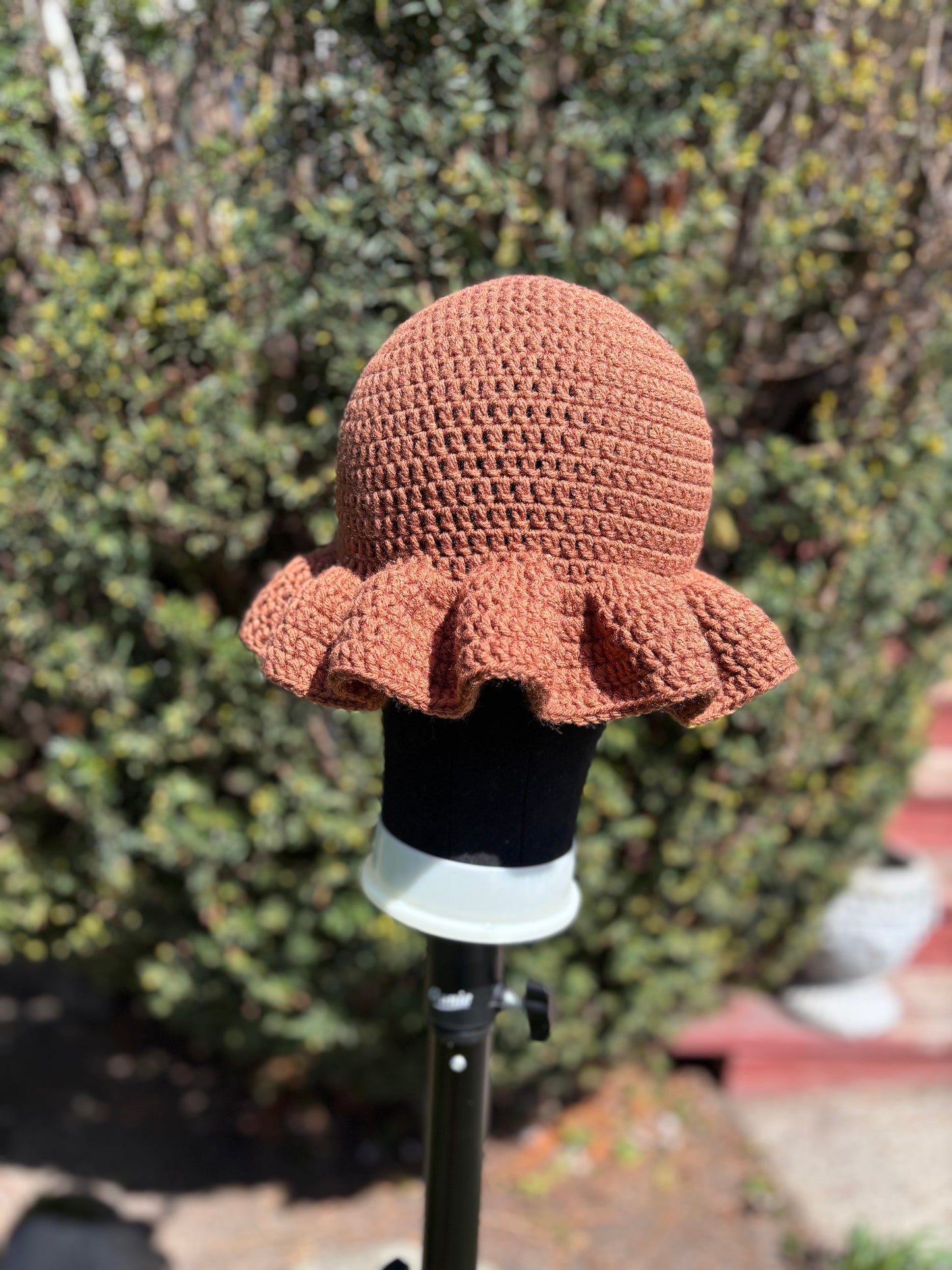 Brown Wavy Brim Hat