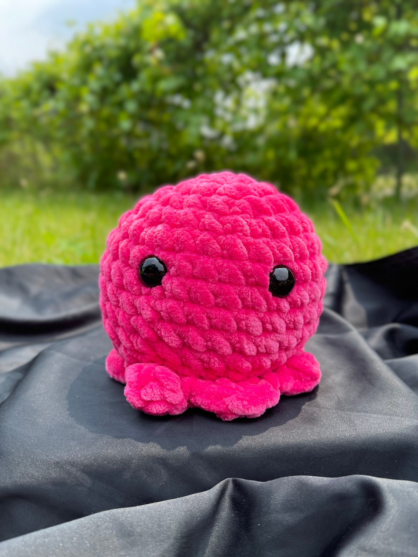 Large Neon Pink Octopus Plushie