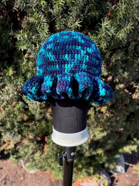 Deep Blues Wavy Brim Hat