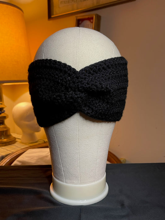 Black Twist Ear Warmer