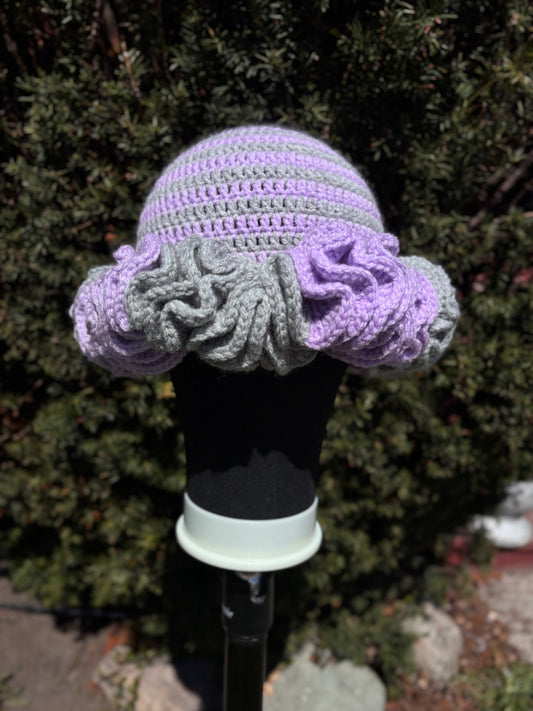 Lavender & Ash Ruffle Hat