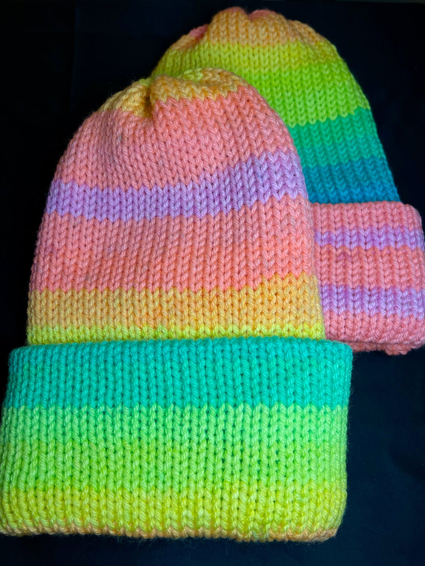 Rainbow Knit Beanie