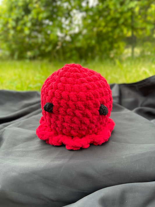 Cheerful Cherry Red Octopus Plushie