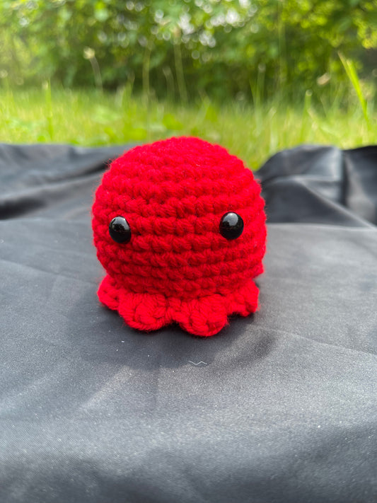 XS Cheerful Cherry Red Octopus Plushie