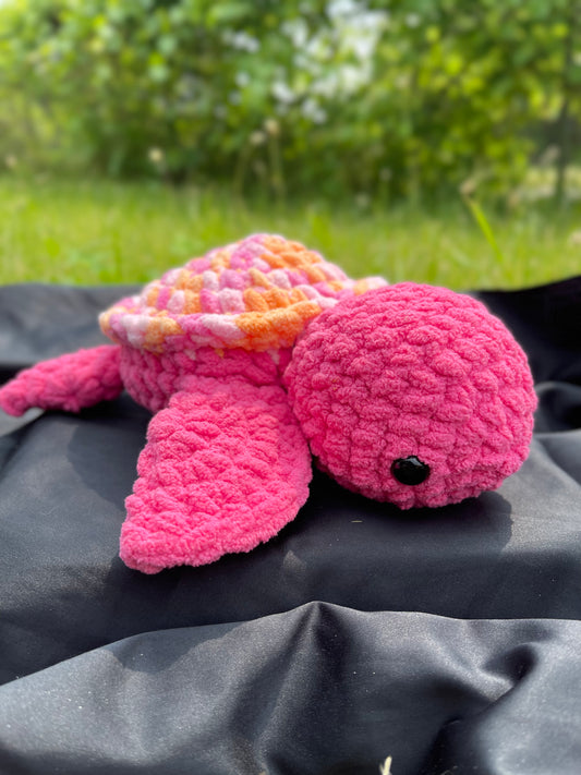 Rosy Pink Sea Turtle Plushie