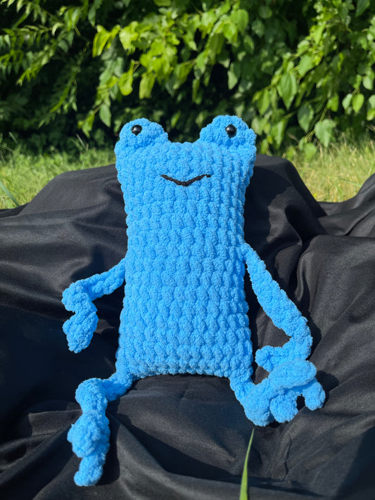 Bright Sky Blue Leggy Frog