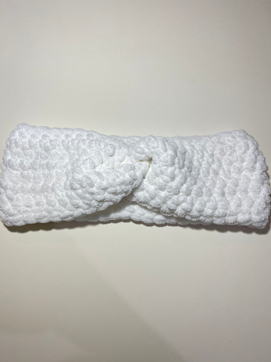 Twisted Ear Warmer - White Cloud