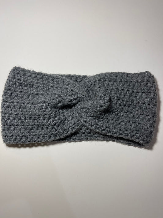 Twisted Ear Warmer - Gray